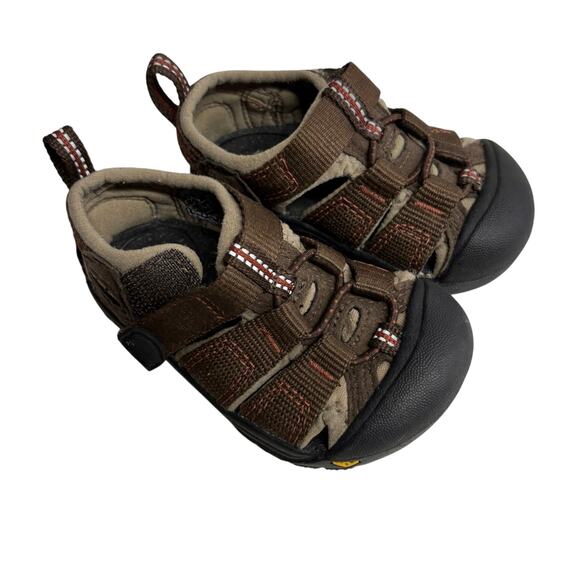 Keen Newport H2 Brown and Orange Sandals Child Size 4 - Picture 1 of 8